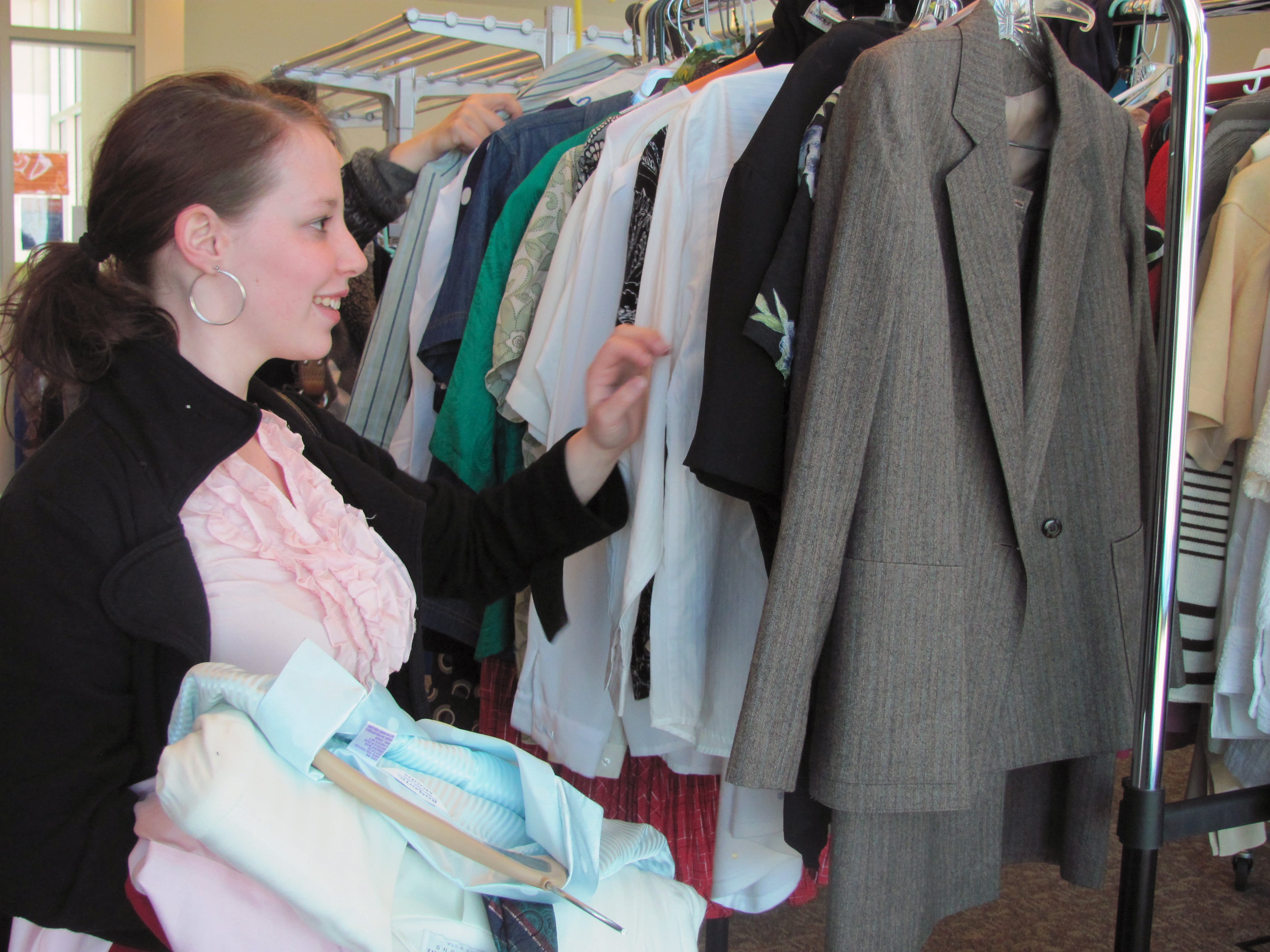 Samantha Knippel, 18, said the opportunity to look for free business clothing gave her a chance to, "know what to put together for job interviews and see what works well."