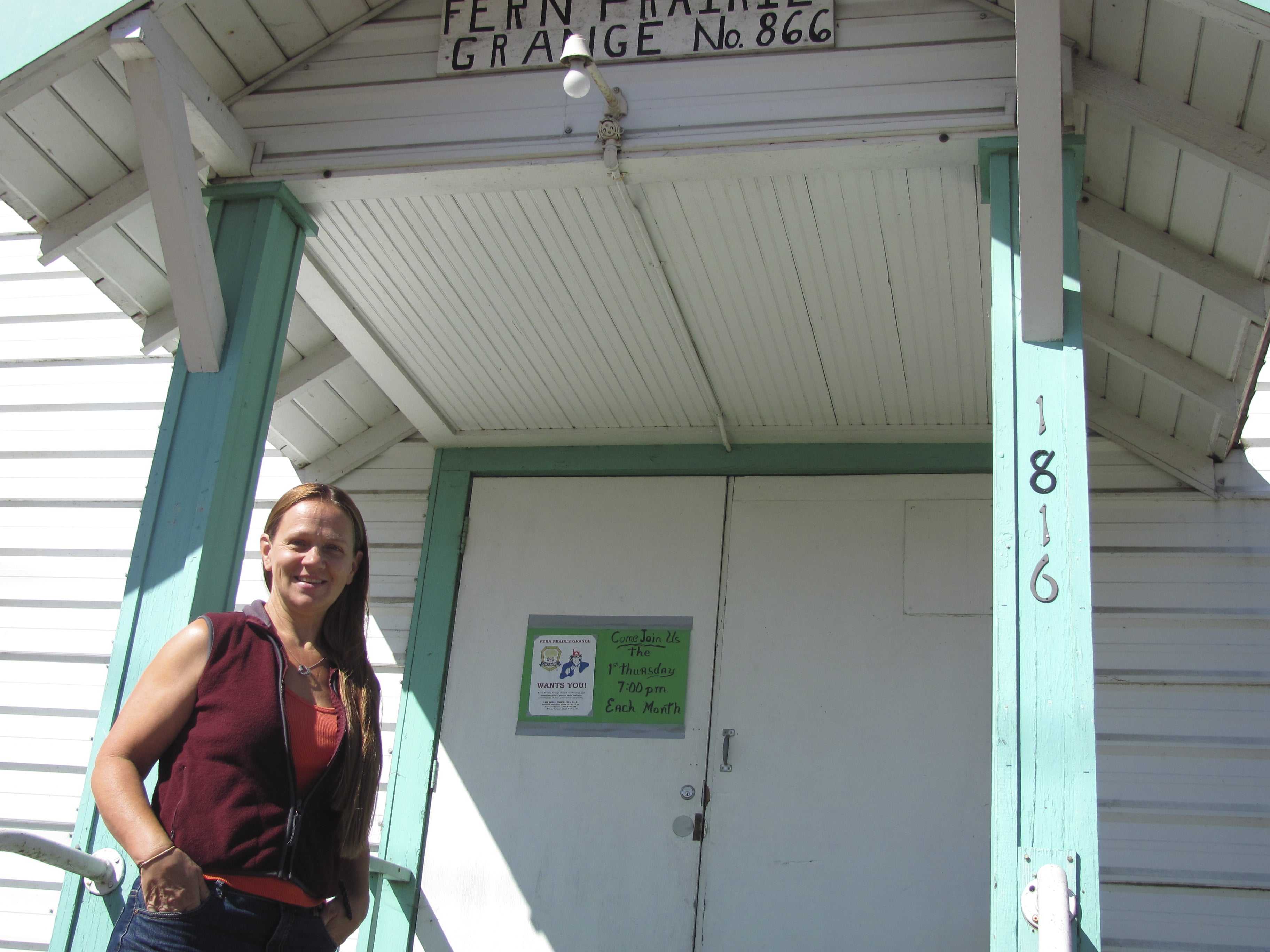 Shannon Nickelsen has dedicated countless hours during the past six months to revitalizing the Fern Prairie Grange. "It's a place for Americans to gather together and unite," she said.