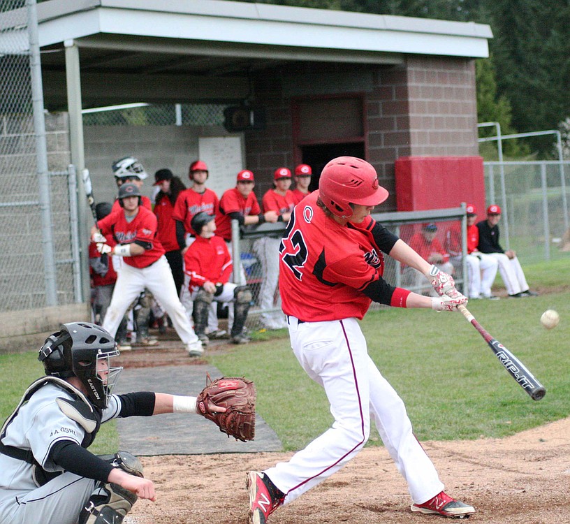 Sam Jones delivered a 2-run double to help the Papermaker baseball team beat Heritage 4-0 Wednesday, at Camas High School. He also had three hits Thursday, against Battle Ground.