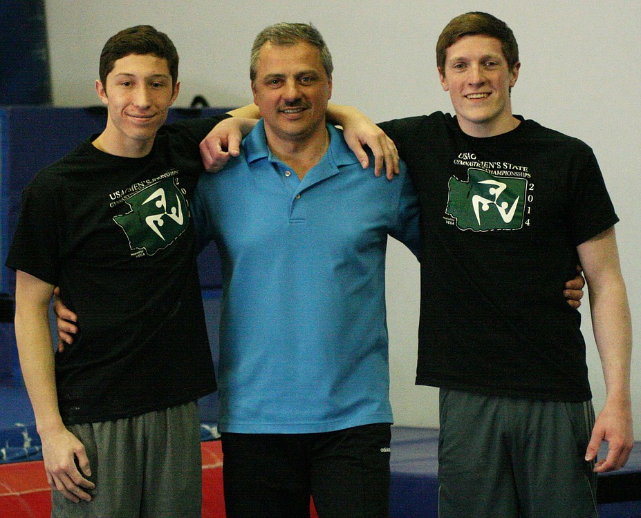 VEGA gymnasts Ryan Dietzman, Camas, Trace Jacquot, Hockinson, and coach Zdravko Stoianov are on their way to the USAG Junior Olympic National Championships May 7 to 11, in Long Beach, Calif.