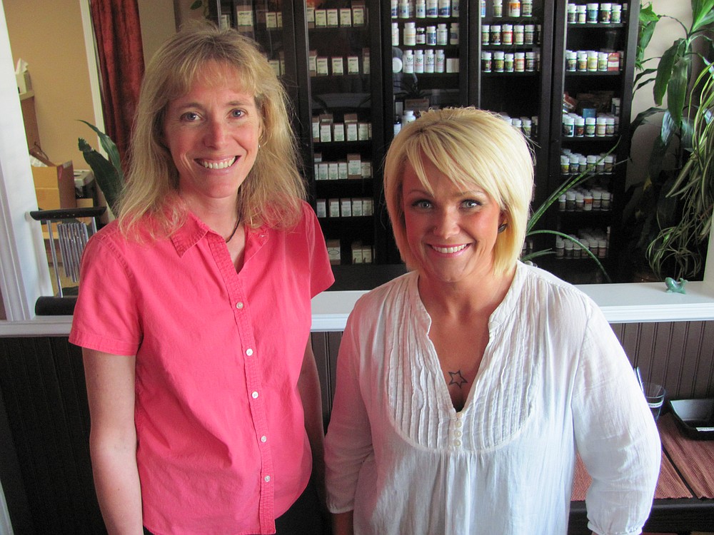 Stephanie Meinhold (left), a licensed acupuncturist, recently hired receptionist Ashley Upson (right), to work in the new location of Camas Acupuncture & Nutrition. Meinhold has renamed her Washougal Acupuncture & Herbs, LLC, practice. With the additional space in the new office, she hopes to have classes on topics such as nutrition, Lyme disease and meal ideas for diabetics.