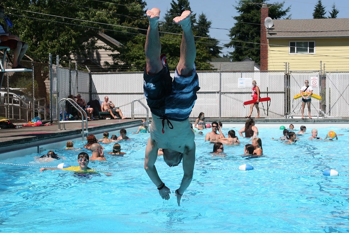 More than 400 swimmers plunged into the Camas pool on Thursday and Friday to cool off from the warm temperatures that swept through the region. This is the final week to swim at the Camas pool, 120 N.E. 17th Ave., before it closes until next summer. For more information, call 817-1556.