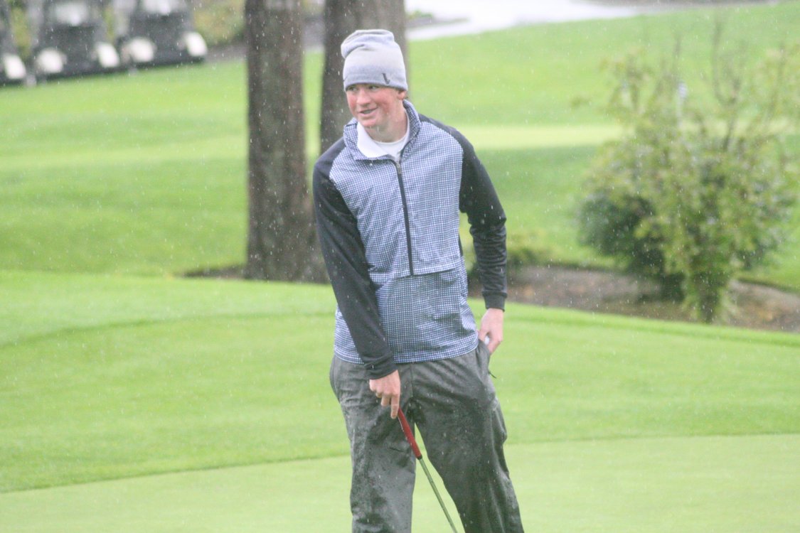 Brian Humphreys captured the 4A state boys golf championship medal Wednesday, at Camas Meadows. The Camas High School freshman shot rounds of 70 and 74 to win the tournament by two strokes.