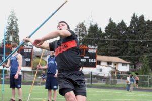 The best part of Brendan Casey's busy day was throwing the javelin a personal best 170 feet, 6 inches Thursday, at Fishback Stadium. Casey also anchored the 400-meter relay team to victory (47.17 seconds) and tied for first place in the pole vault (12 feet). The Panther boys beat Hockinson 95-45 and Woodland 91-44.