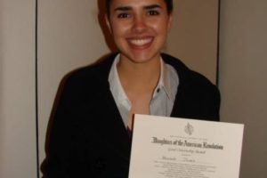 Recent Camas High School graduate Hannah Jones poses with her Good Citizen Award.