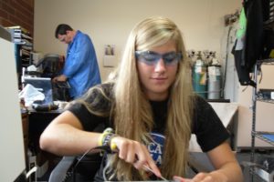 Carolyn Foster conducts a scientific research project at CID Bio-Science, Inc., in Camas. She was one of several students who interned at area businesses as a part of the CHS math, science and technology magnet program.