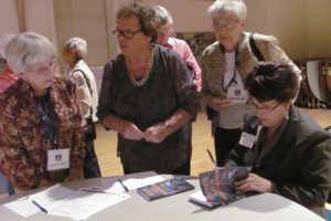 Members of Soroptimist International of Camas-Washougal and other local residents received copies of "Renting Lacey: A Story of America's Prostituted Children," autographed Sept. 21, by the author Linda Smith, at Zion Lutheran Church, in Camas. The former Congresswoman and founder of Shared Hope International was honored with the "Ruby Award" from the Soroptimists for making extraordinary differences in the lives of women and girls.