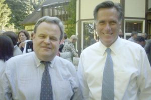 Brent Boger, of Washougal, had an opportunity to visit with former Massachusetts Governor Mitt Romney, during a reception in Camas. The June 12 event was held at the home of David and Patricia Nierenberg. Boger, Clark County's Republican State committeeman, served on the host committee for the reception as well as the State Republican Convention, in Vancouver.