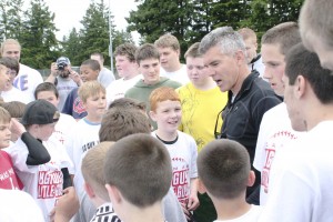 Young football players from Camas got the chance to meet their heroes during a camp at Camas High School.