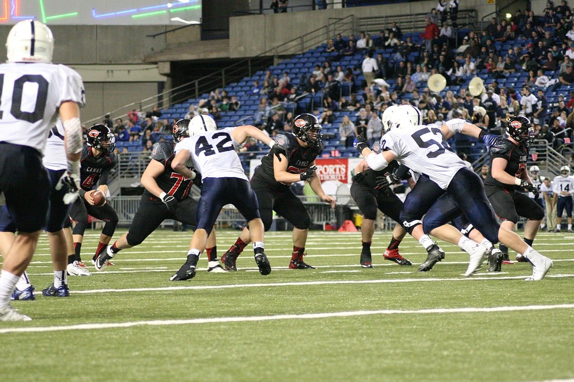 The battle at the line of scrimmage.