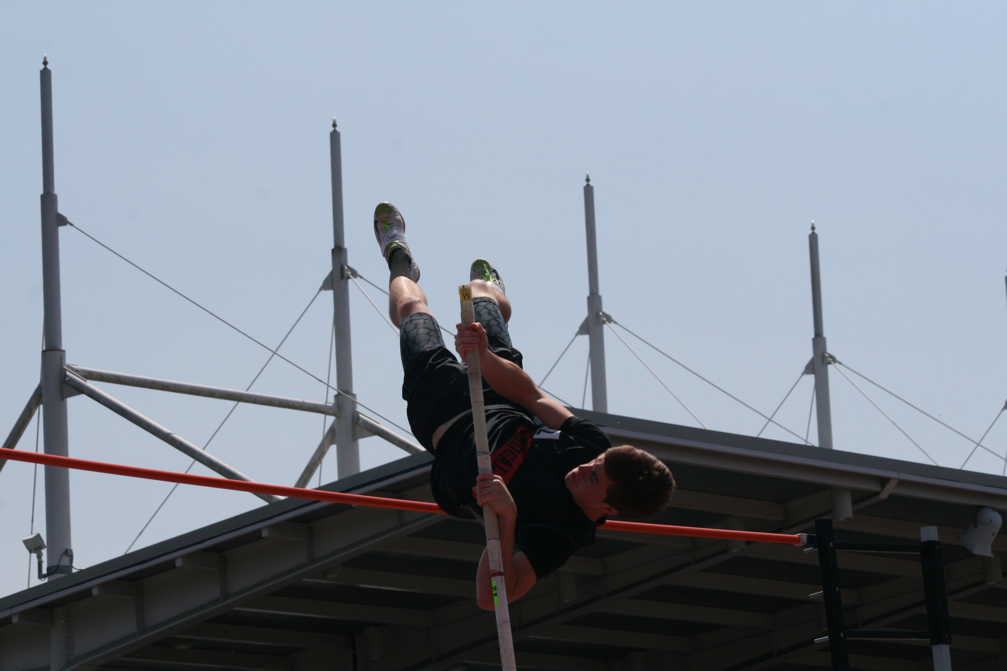 Adam Thomas aims for the high risers at Mt. Tahoma Stadium.