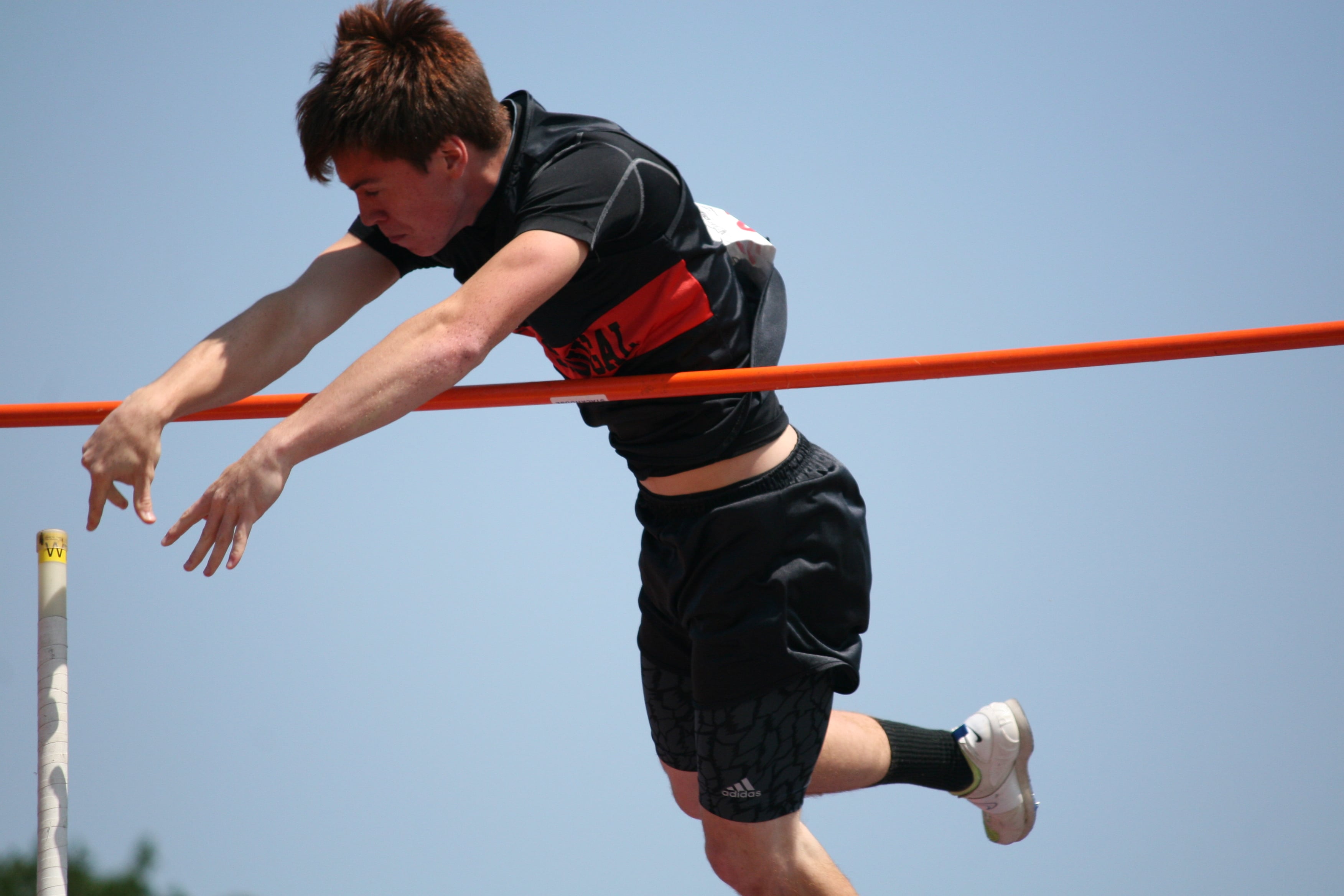 Adam Thomas leaps 14 feet, 6 inches to finish in third place in the state pole vault for Washougal.
