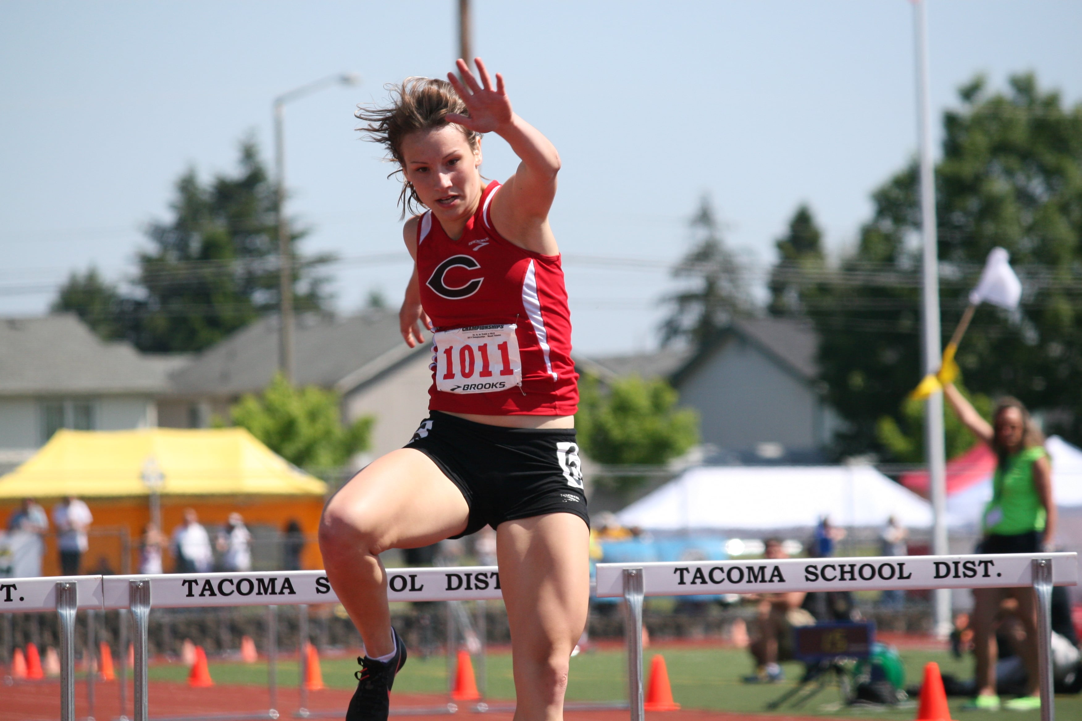 Jordan Davis earned fourth place in the 300 hurdles.