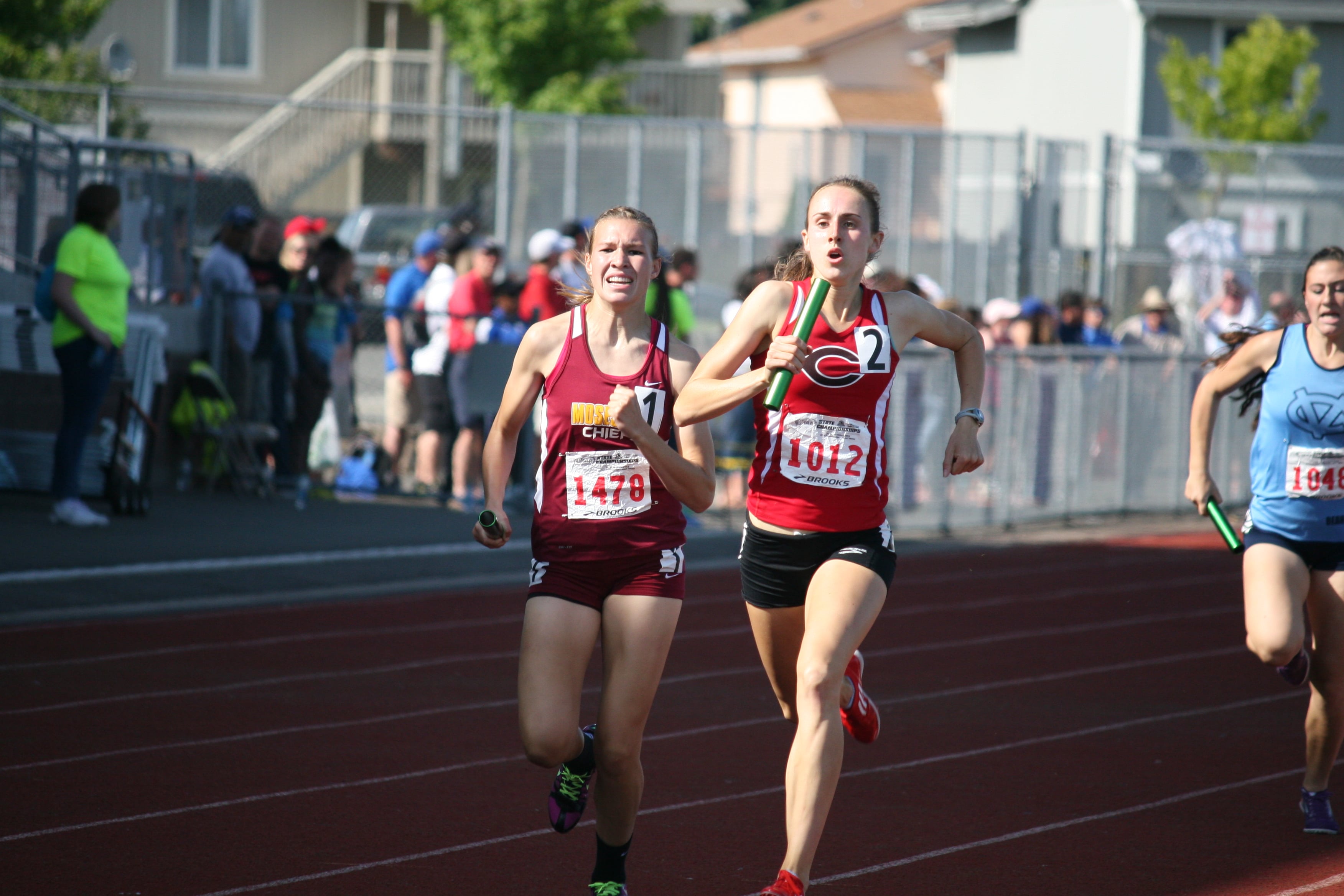 Alexa Efraimson pulls the Papermakers to fourth place in the 1,600 relay.