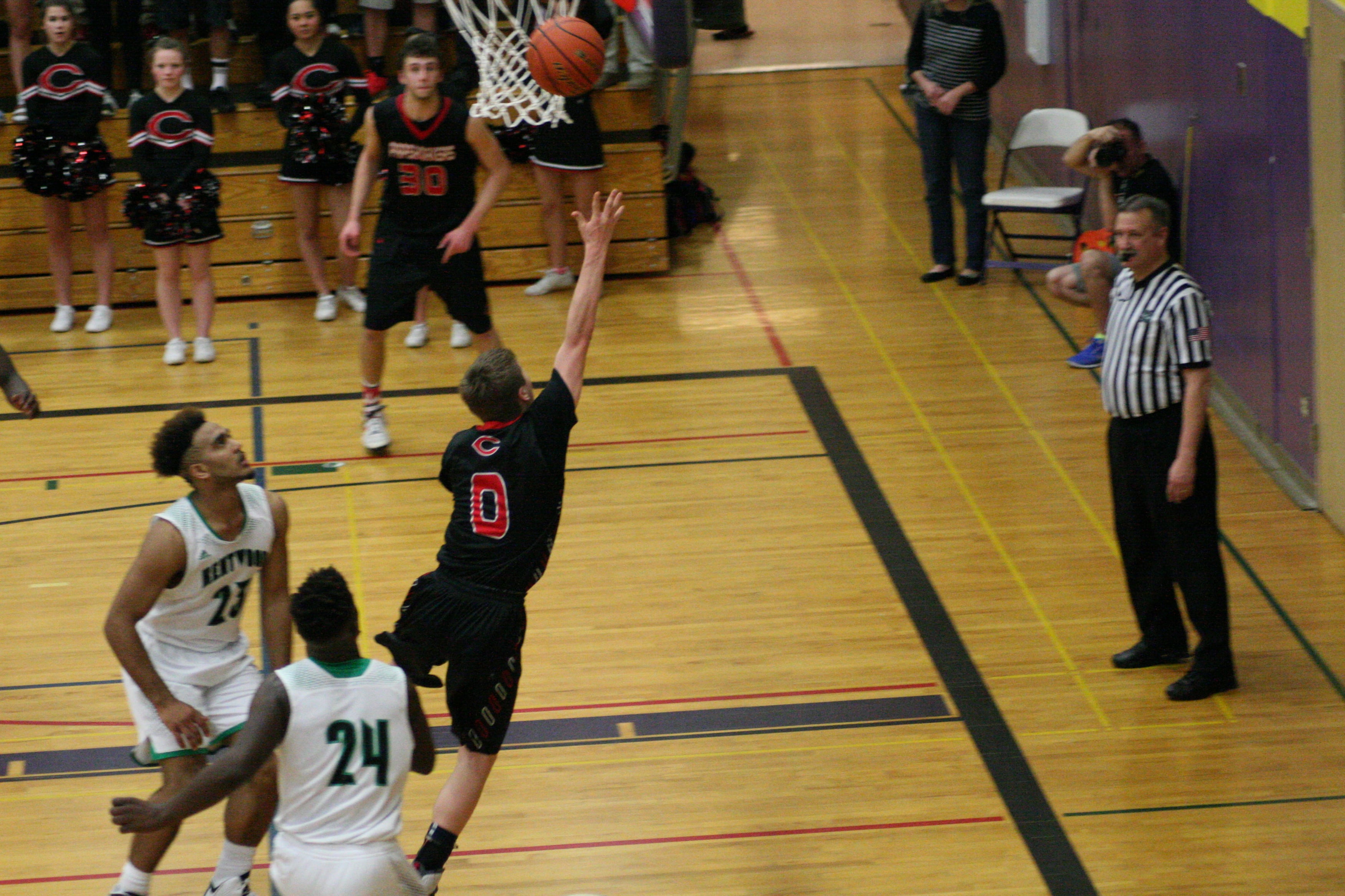 Jake Hansel glides in for two points.