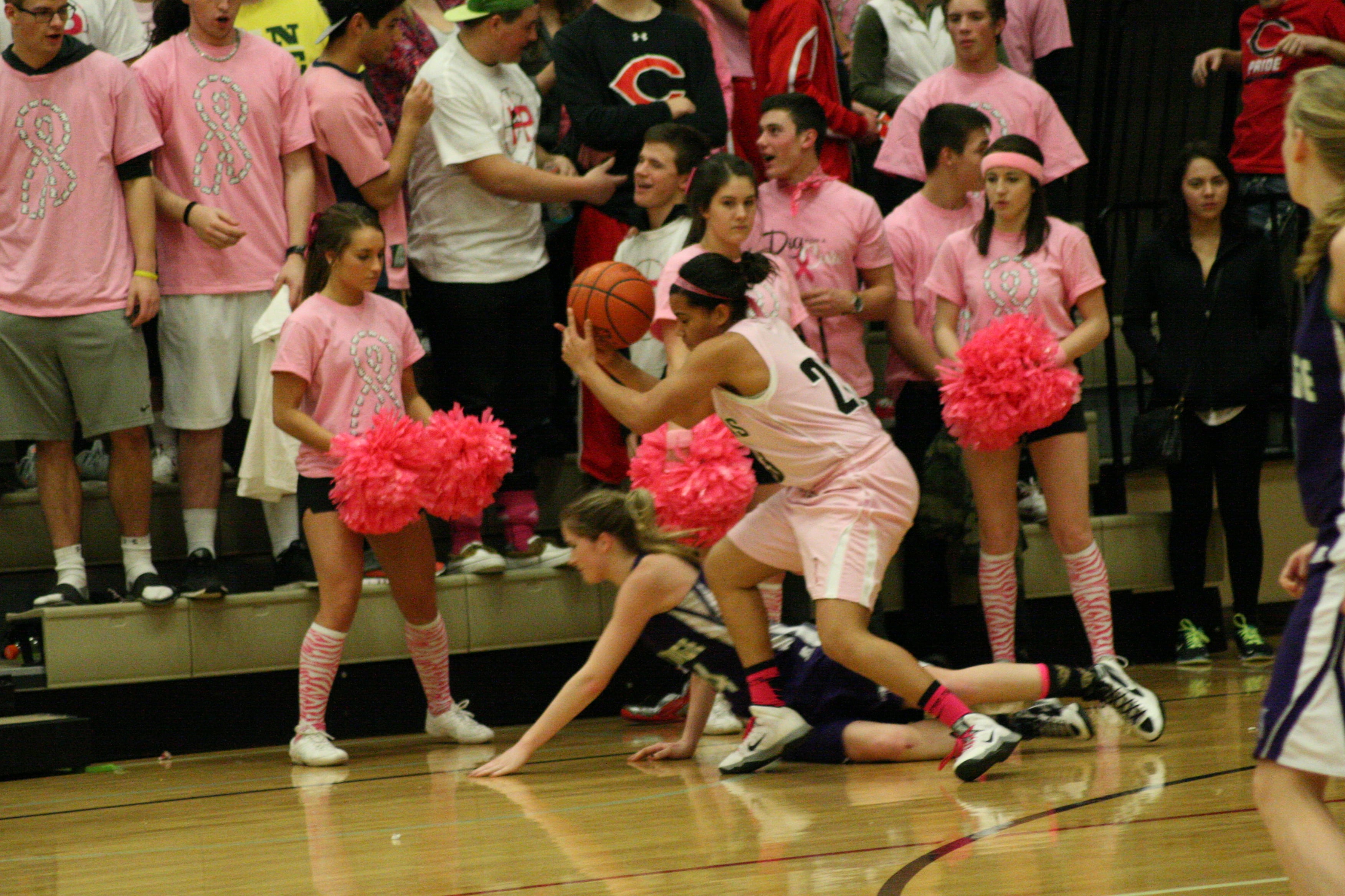 Rachel Gray keeps the ball in play for Camas.