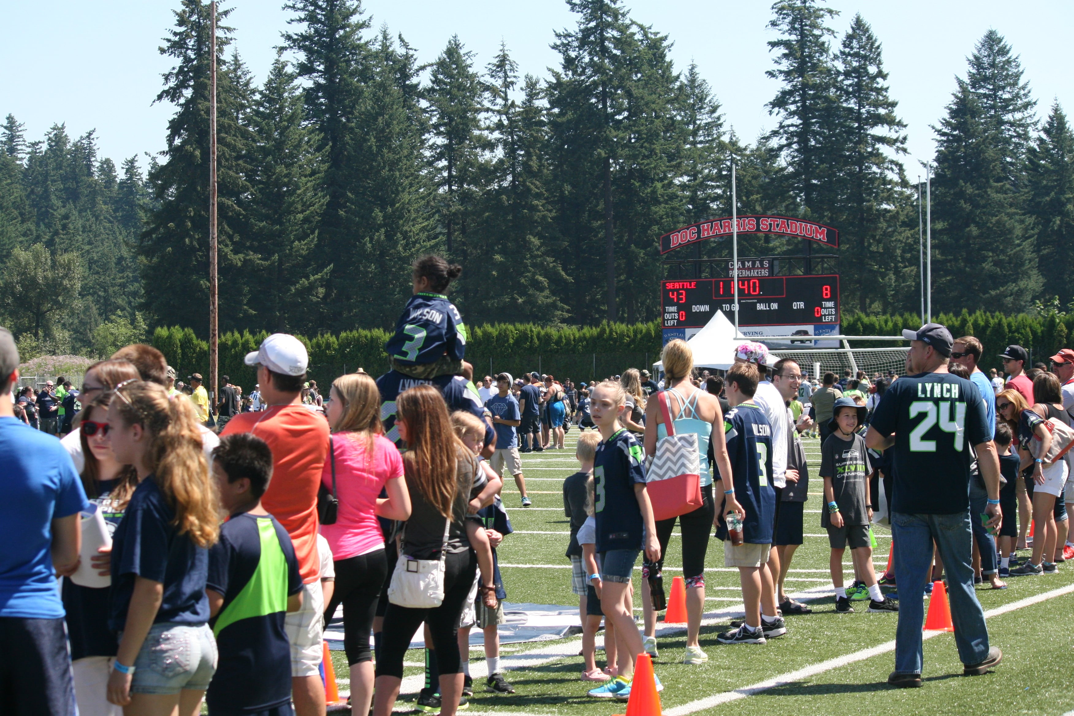 Seattle Seahawks Play 60 Family Fest at Doc Harris Stadium, in Camas.
