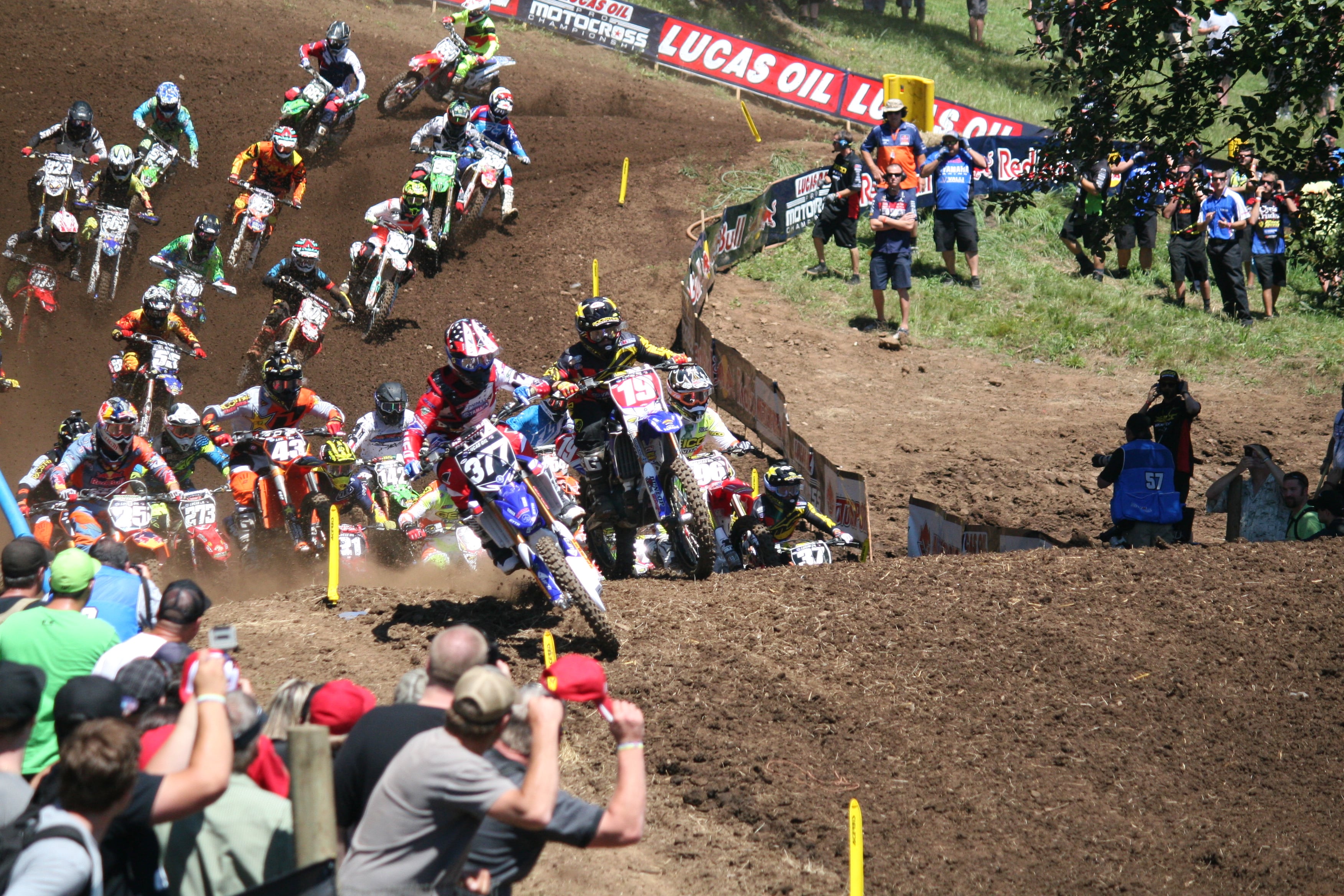 The first 250 moto of the Lucas Oil Pro Motocross Championship at Washougal MX Park.