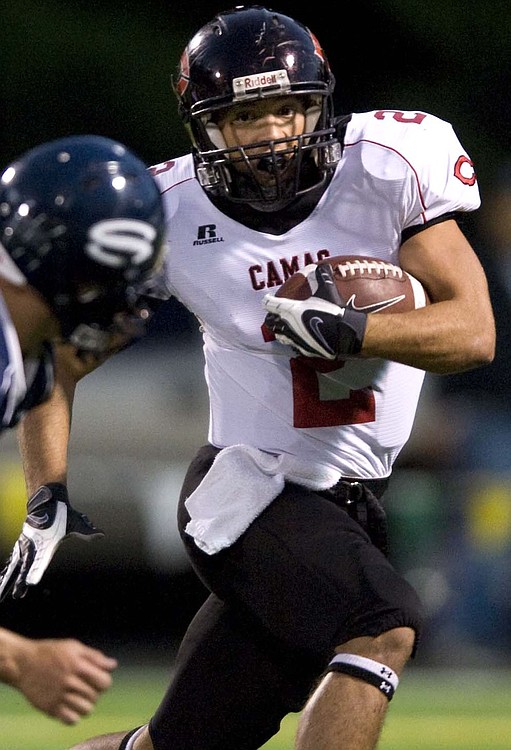 Zachary Kaufman/The Columbian
Tyler Fisher and the Camas Papermakers are looking to avenge last season's loss to Union when the two teams meet tonight in Camas.