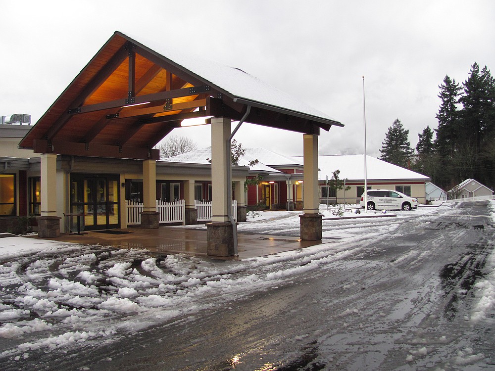 A new entrance greets visitors to Eagle Rehabilitation At Camas. The facility, formerly named Highland Terrace Nursing Center, is undergoing a $5 million remodel and expansion project.