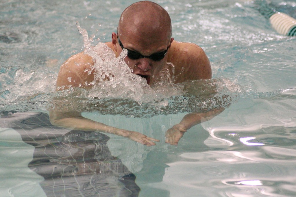 Jake Yraceburu earned first place in the 100 breaststroke and helped the Papermakers win the 200 medley and the 400 freestyle relay races.