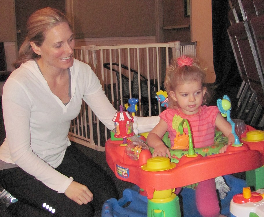 Joy Corse interacts with her daughter, Ellison, at the Camas-Washougal Indoor Play Park.