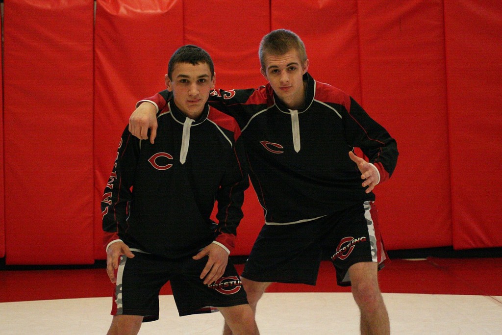 Rylan Thompson (left) and Bryant Elliott (right) will represent Camas at Mat Classic XXVII this weekend, at the Tacoma Dome. Elliott earned the 145-pound 4A regional championship. Thompson took third place at 126 pounds.