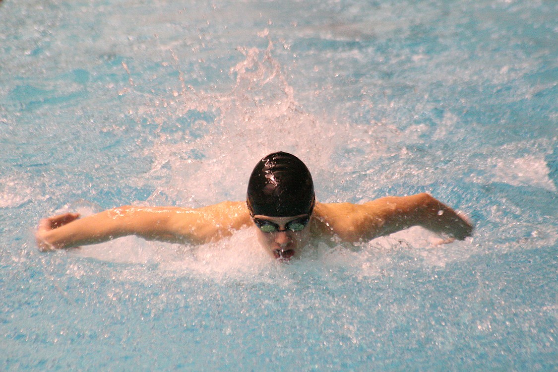 Kasey Calwell completes the butterfly portion of the 200 individual medley.