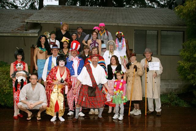 The London family themed Thanksgiving, "Around the World," in 2009. Betty London started the dress-up tradition in 1990.