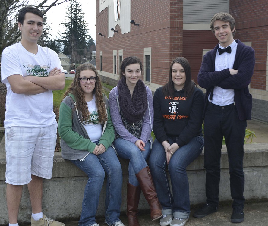 WHS students recently participated in the honor groups at the Washington State Music Educators Association conference. Pictured above (left to right) are Nick Stevens, Allix Fisher, Zoe West, Sonja Adams and Bret Wade. Not pictured: Mac Wright and Austin Smith-Brown.