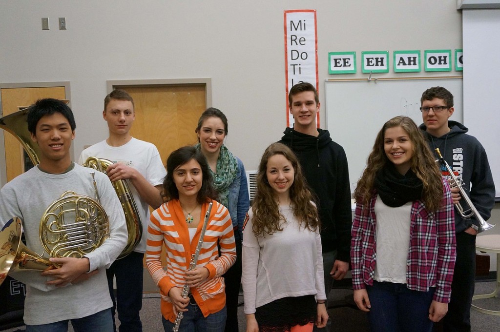 Several CHS students were selected for all-state choral, orchestra and band groups. They include, (front row, left to right) Phoebus Tsai, Amanda Felipe, Rachel Smith and Ryann Bruno; (back row, left to right) John Neumann, Rebecca Fitzgerald, Thomas Matthews and Issac Hodapp.