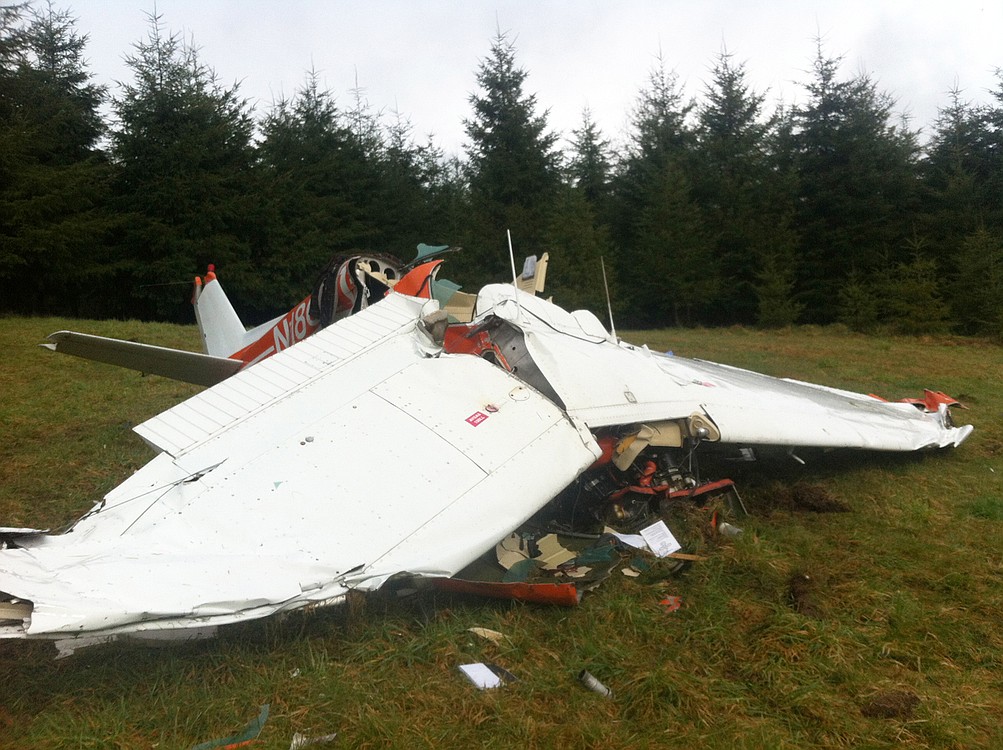 Contributed photo
Columbia County Sheriff's Deputies recovered the bodies of a Camas flight instructor, Todd Norrish, 47, and a student pilot Jimmy Kravets, 17, of Vancouver, Thursday from the wreckage of a Cessna aircraft near Goble, Ore.