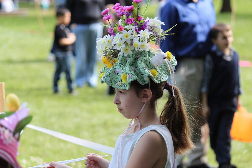 Many youngsters go all out in their efforts to create entries for the Easter Hat and Bonnet Contest, held each year as part of the Easter egg hunt at Crown Park.