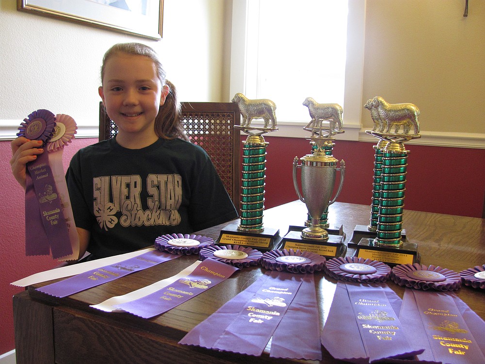 Kiara Cross has won several awards for her sheep at the Skamania County Fair. She is a member of the Silver Star Stockmen 4-H Club.