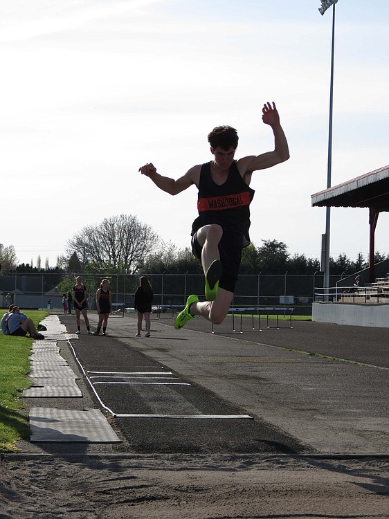 Brian Connolly soared to second place in the triple jump and fourth place in the long jump. The Washougal High School senior also finished first in the high jump and the javelin throw.