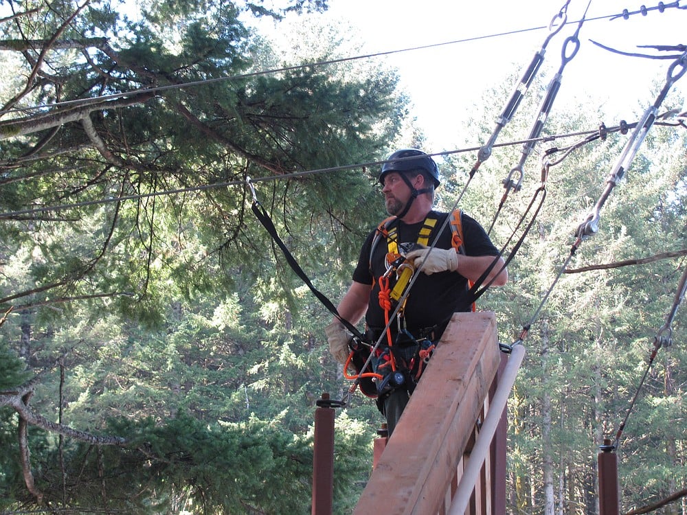 Large prepares the first line for usage during media preview day last week. It will open to the public on Saturday.