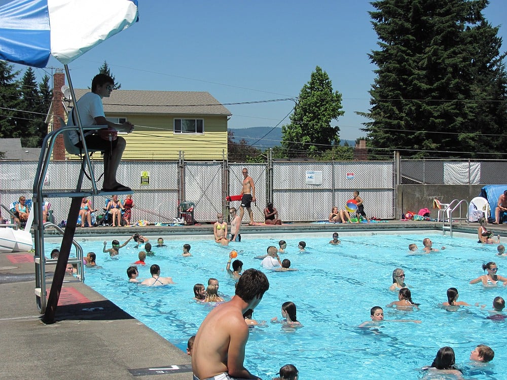 Post-Record file photo
Swimmers enjoy the Camas pool last summer. Camps include lifeguard camp, guard start, basic swimming and others.