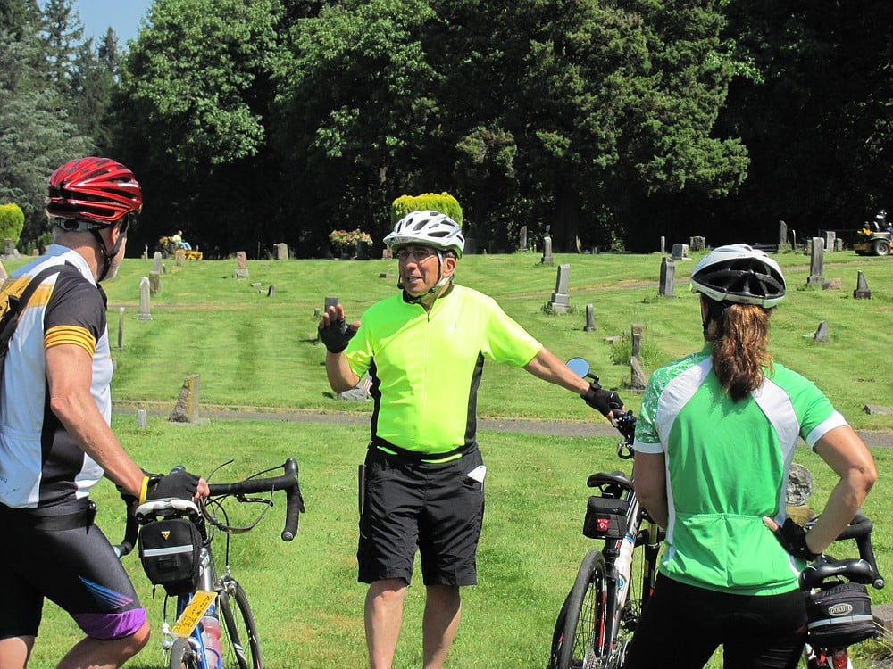 The Camas Cemetery is full of local history, and one of the stops on Blanco's tour.