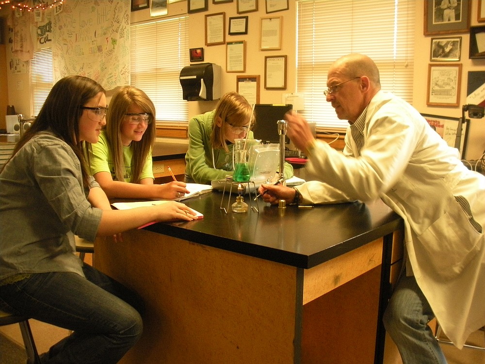 Photos by Danielle Frost/Post-Record
John Condon has been named one of two Camas-Washougal Chamber of Commerce Teachers of the Year. He teaches science at Skyridge Middle School.