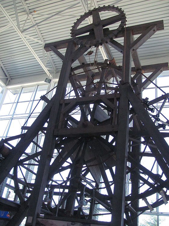 A 37-foot high replica of one of the many fishwheels used on the Columbia River in the early 20th century is a centerpiece at the Columbia Gorge Interpretive Center Museum.  Millions of pounds of fish were harvested using the wheels.