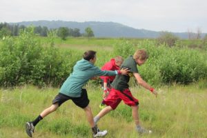 "Invasives vs Natives" is an interactive way that outdoor school organizers teach students about the local ecosystem.