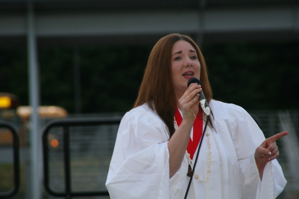 Senior Anna Nollenberger performs, "I Hope You Dance," during CHS commencement ceremonies.