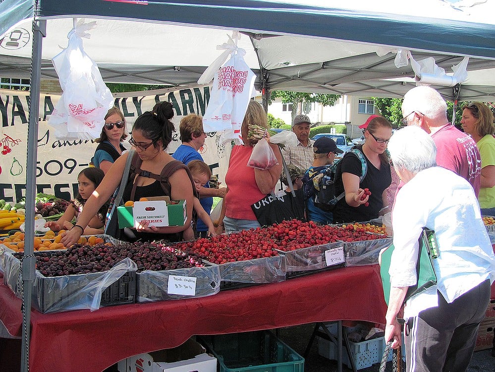 Fresh fruit and vegetable vendors are a popular spot for many to visit at the Farmer's Market.