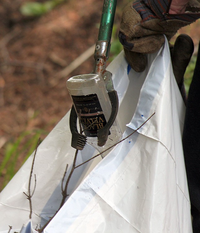 Along state Route 500, Fisher has found cigarette butts, liquor and wine bottles, beer cans, small car parts and candy wrappers, among other things. The strangest item he's ever found? A pile of dead fish hidden behind a guard rail. "After a few days, those things smelled real ripe," he said.