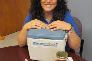 Sherry Montgomery, a code enforcement officer, often brings her lunch to work at the Washougal Police station. Recently, her meal included leftover steak, parmesan-roasted zucchini, local strawberries and fruit-infused water. "I brown bag my lunch everyday and eat as few processed items as possible,"