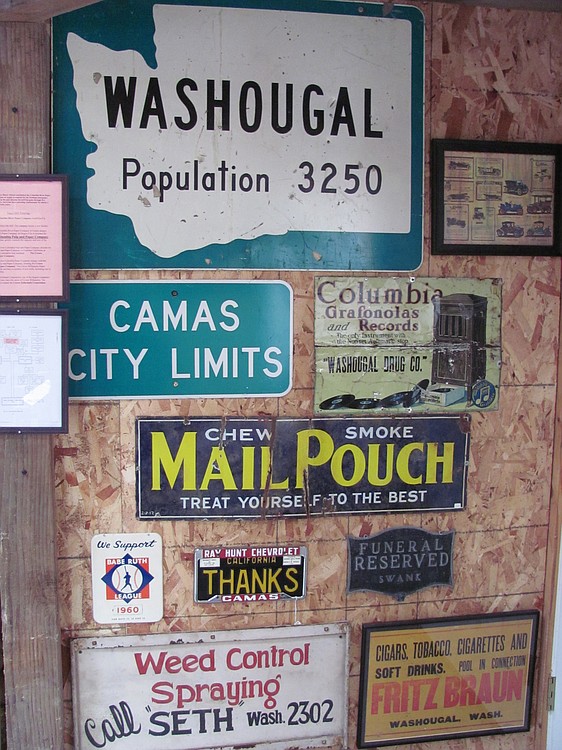 Visitors to the museum in Washougal are treated to a collection of unique signs from the local area.