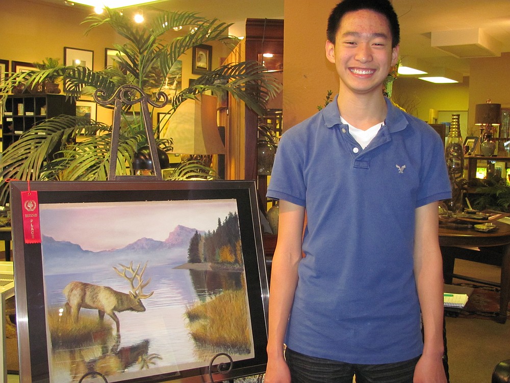 Jon Liao's drawing, "Timeless" won second place at the Camtown Youth Festival.