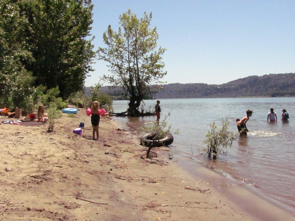 Cottonwood Beach at Captain William Clark Park in Washougal provides a welcome respite from the heat. There are bathrooms, a foot rinse station and shaded picnic areas nearby as well.