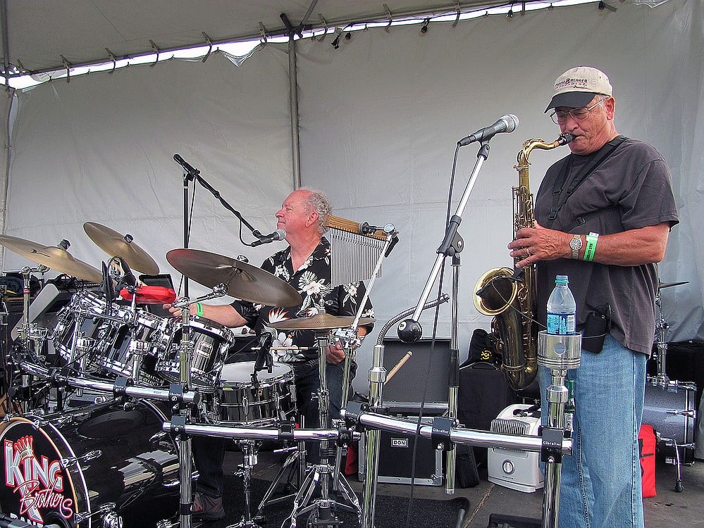 The "King Brothers" performed songs such as "Margaritaville" and "Runaround Sue" at the festival, Friday night, at Marina Park, in Washougal.