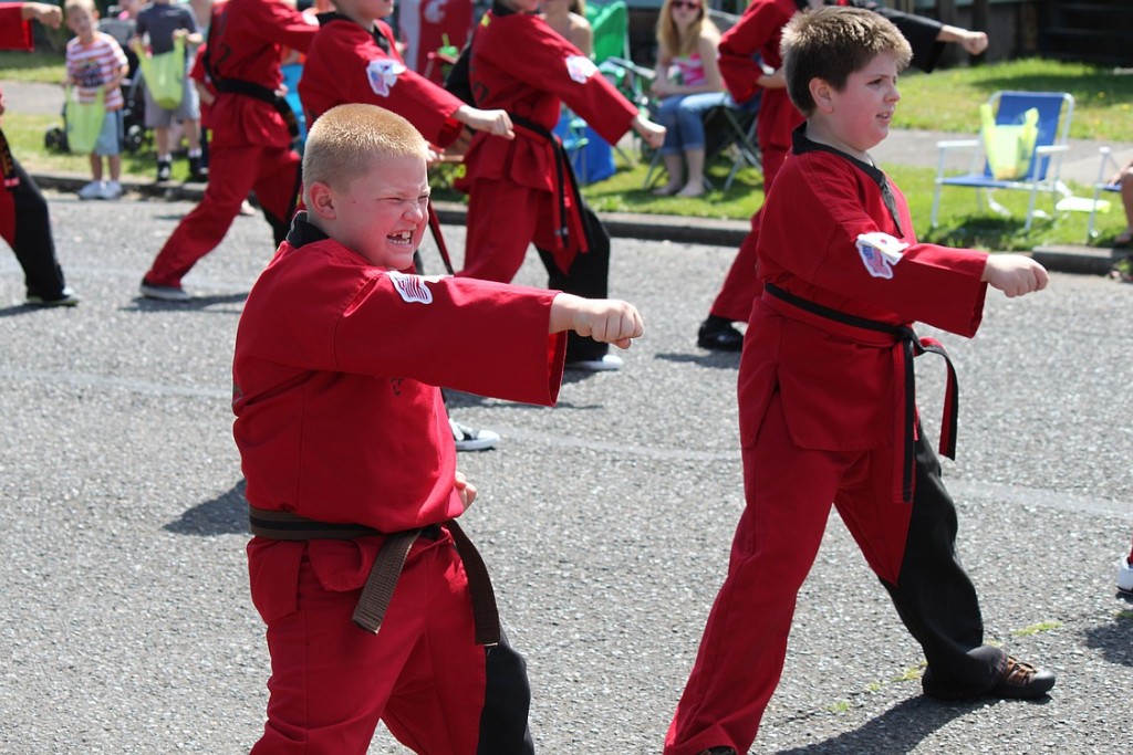 Students with the Camas-Vancouver studio of U.S. West Coast Taekwondo dazzled the crowd with demonstrations of their skills and talents during the Grand Parade.